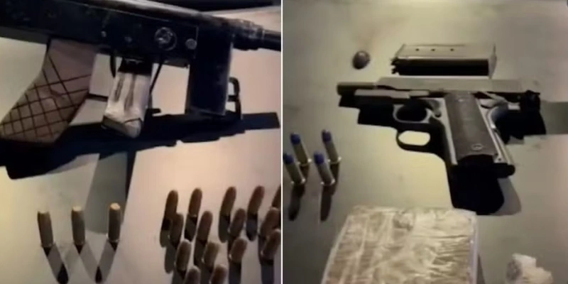 Mulheres com criança no colo portando droga e explosivo troca tiro com policiais no Ceará - TV Verdes Mares/Reprodução