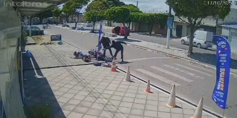 Momento do crime - Câmeras de segurança