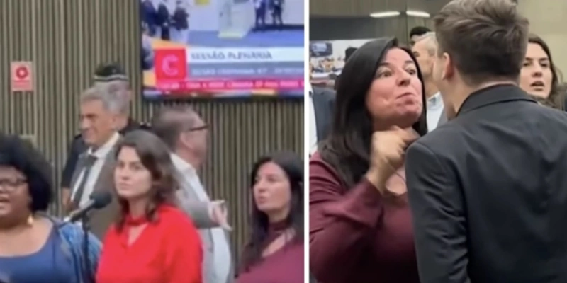 Pavanato impede homenagem aos mortos em megaoperação - Reprodução/ Print de vídeo redes sociais