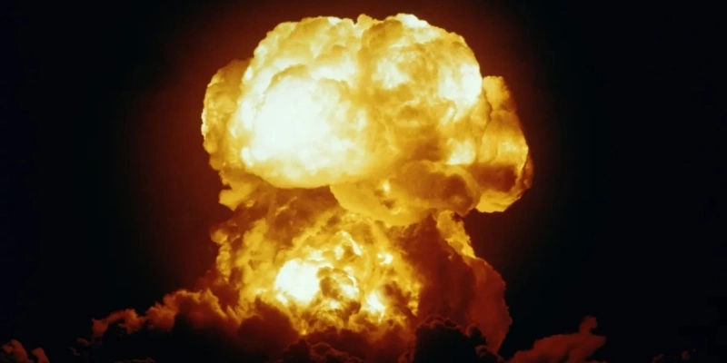 Teste nuclear da Marinha dos EUA, Atol de Bikini, Ilhas Marshall - FPG/Getty Images