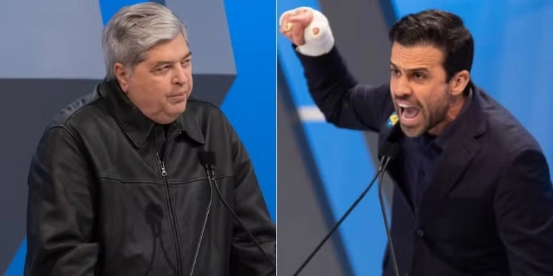 Datena e Pablo Marçal - Maria Isabel Oliveira/O Globo