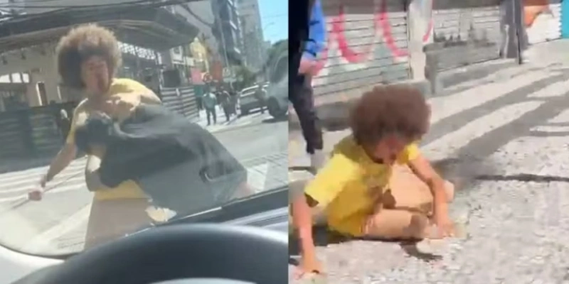 Troca de socos entre parlamentar e homem aconteceu nesta quarta (19), em Curitiba - Reprodução/Redes sociais