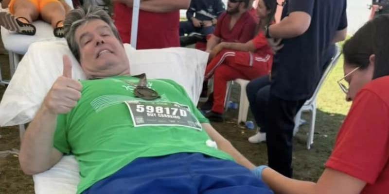 Ruy Carneiro precisou de atendimento após desmaiar durante uma corrida de rua, em João Pessoa - Reprodução / Instagram