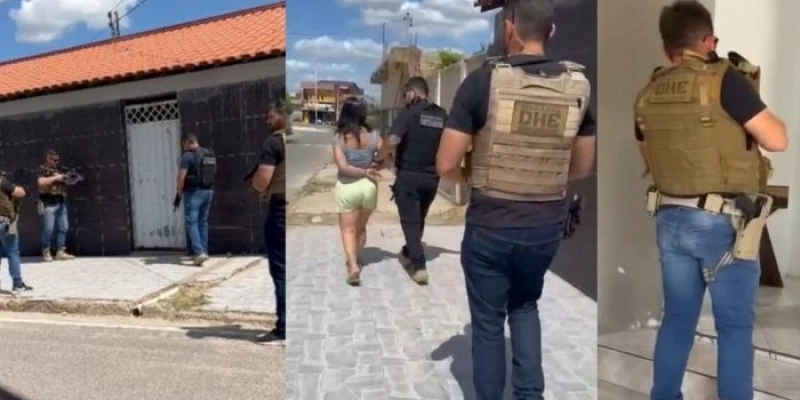 Imagens do momento da prisão - Polícia Civil da Paraíba