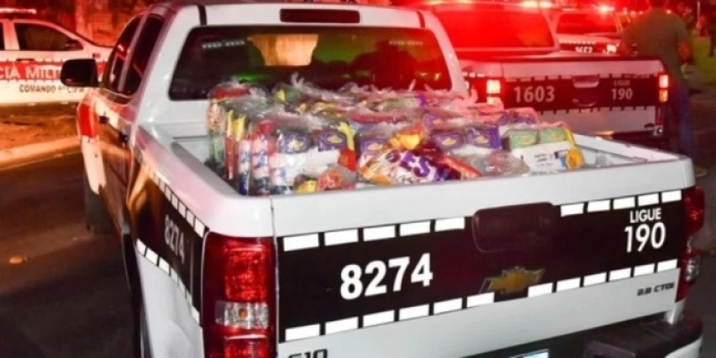 A iniciativa, tradicional da PM, já chegou a arrecadar 30 toneladas de alimentos em edições anteriores - Divulgação/PMPB