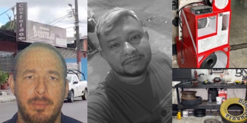 Durante o confronto, o suspeito sacou uma faca e desferiu vários golpes contra o borracheiro. - Reprodução