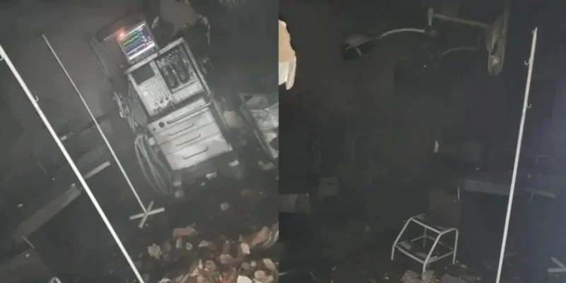 Incêndio atinge sala de cirurgia do Hospital Regional de Sousa - Reprodução