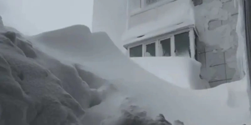 Nevasca na cidade russa de Petropavlovsk-Kamchatsky - : Reprodução