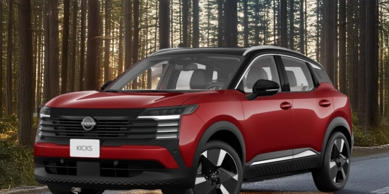 Nissan Kicks na cor vermelha - Reprodução